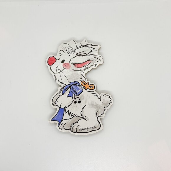 Vintage Suzy Spafford Little Baby Nursey Zoo Wall Decor Duck Giraffe Bear Bunny - Picture 8 of 14